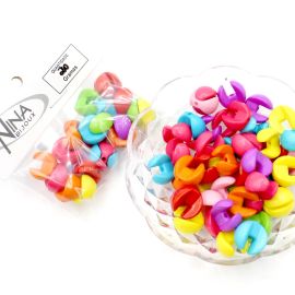 Mix Multicolorido Leitoso / 15x15mm - Encaixe Para Pulseira (20 gramas)