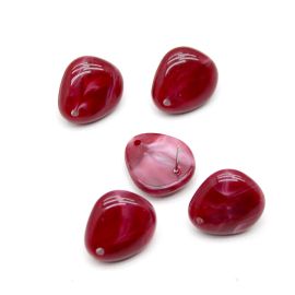 Pino de Brinco em Resina / 21x18mm - Mesclado - Gota (1 par)