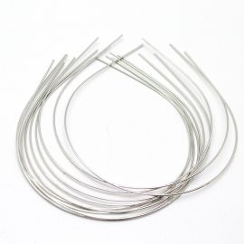 Tiara de Metal / 1mm - Fina (12 UNIDADES)-Níquel