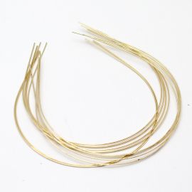 Tiara de Metal / 1mm - Fina (12 UNIDADES)-Dourado