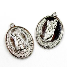 Medalha de Metal / 48x35mm - N. Srᵃ Aparecida (Unidade) - Níquel