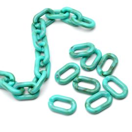 Elo de Plástico Mesclado / 32x20mm - Oval (10 gramas)