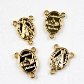 Salve Rainha de Metal / 20x15mm - N. Sra Aparecida (Unidade) - Dourado