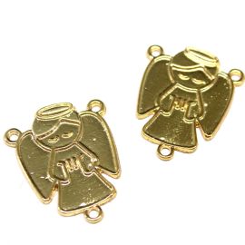 Salve Rainha de Metal / 38x30mm - Santo Anjo (Unidade) - Dourado