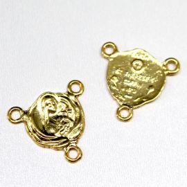 Salve Rainha de Metal / 21x23mm - Santa Terezinha (Unidade) - Dourado