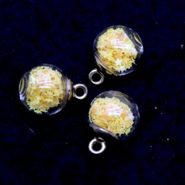 Pingente De Vidro Transparente / Bola 16mm - (Unidade)