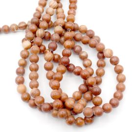 Fio de Pedra Natural / 8mm - Bola -  ( Aprox.: 45 Unidades )