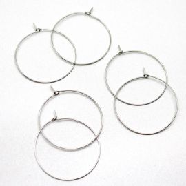 Base Argola / para Brinco - 39mm (1 Par)-Níquel