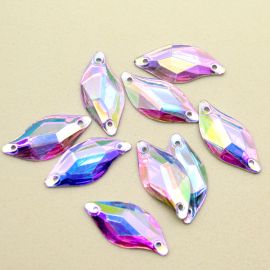 Chaton de Acrílico - Transparente Furta-Cor / 14x29mm (Unidade)