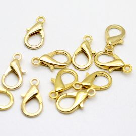 Fecho de Metal / 23mm - Lagosta (Unidade)-Dourado