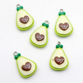 Pingente de Resina / 27x17mm - Abacate (Unidade)