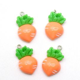 Pingente de Resina / 27x16mm - Cenoura (Unidade)