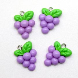 Pingente de Resina / 22x17mm - Uva (Unidade)