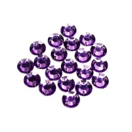 Chaton de Acrílico / 12mm - Redondo com Furo (Pct. c/100 unidades)