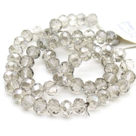 Rondela de Vidro 10mm / Transparente Furta-Cor (1 Fio)