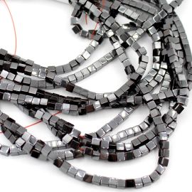 Pedra de Hematita / 6mm - Cubo (1 FIO)