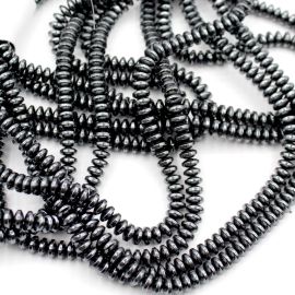 Pedra de Hematita / 7mm - Disquinho (1 FIO)