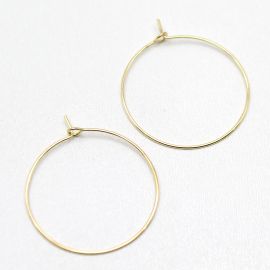 Base Argola / para Brinco - 30mm (1 Par)-Dourado
