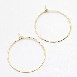 Base Argola / para Brinco - 39mm (1 Par)-Dourado