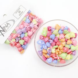 Mix Multicolorido / 10x9mm - Coração (20 gramas)