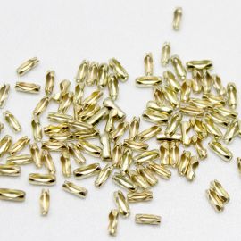 Fecho Canoa de Metal / 5x2mm - Para Corrente de Bolinha 1mm (Unidade)-Dourado