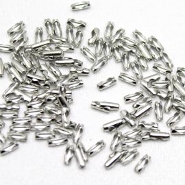 Fecho Canoa de Metal / 5x2mm - Para Corrente de Bolinha 1mm (Unidade)-Níquel