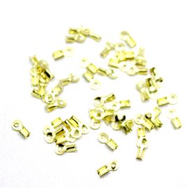 Garra de Alumínio / 2mm (Dourado: Pacote com 50 Unid. / Demais Banhos: Pacote com 100 Und.)-Dourado