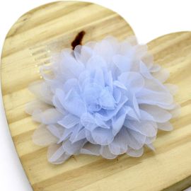 Flor de Tecido Organza / 90mm ( Unidade)