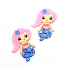 Aplique Emborrachado / 32x23mm - Sereia Rosa (unidade)