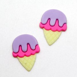 Aplique Emborrachado / 29x22mm - Sorvete ( Unidade)