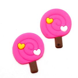 Aplique Emborrachado / 32x25mm - Sorvete ( Unidade)