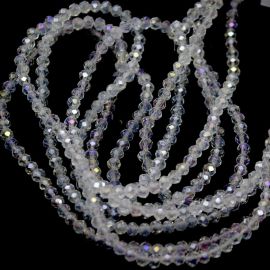 Rondela de Vidro 3mm / Transparente Furta-Cor (1 Fio)