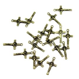 Mini Crucifixo de Metal / 22x12mm - (Unidade)