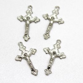 Crucifixo de Metal / 31x18mm - Cristo (Unidade)-Níquel