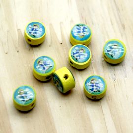 Entremeio de Madeira/ 10mm - Santo para Terço Passante ( Unidade)