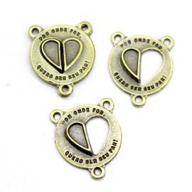 Salva Rainha de Metal / 29x24mm - Terço do Casal (Unidade)