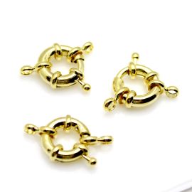 Fecho de Metal / 13mm - Boia (unidade)-Dourado