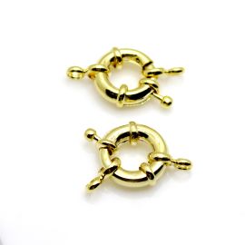 Fecho de Metal / 15mm - Boia (unidade)-Dourado