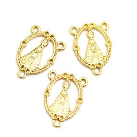 Salve Rainha de Metal / 23x17mm - N. Sra Aparecida (Unidade)-Dourado