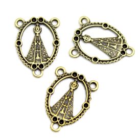 Salve Rainha de Metal / 23x17mm - N. Sra Aparecida (Unidade)