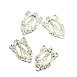 Salve Rainha de Metal / 23x17mm - N. Sra Aparecida (Unidade)-Níquel