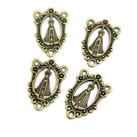 Salve Rainha de Metal / 22x15mm - N. Sra Aparecida (Unidade)