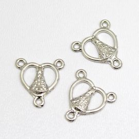 Salve Rainha de Metal / 18x17mm - N. Sra Aparecida (Unidade)-Níquel