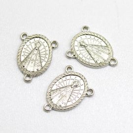 Salve Rainha de Metal / 19x15mm - N. Sra Aparecida (Unidade)