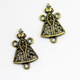 Salve Rainha de Metal / 25x15mm - N. Sra Aparecida (Unidade)