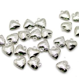 Pingente de Plástica ABS / 20X18mm - Coração ( 10 Gramas)-Níquel