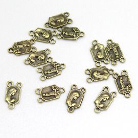 Salve Rainha de Metal / 16x8mm - N. Senhora de Fátima (Unidade)-Ouro Velho