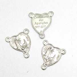 Salve Rainha de Metal / 20x18mm - N. Senhora de Fátima (Unidade)