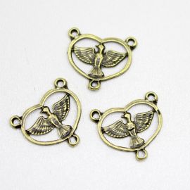 Salve Rainha de Metal / 19x20mm - Pomba (Unidade) 