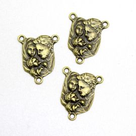 Salve Rainha de Metal / 25x20mm - Sagrada Família (unidade)